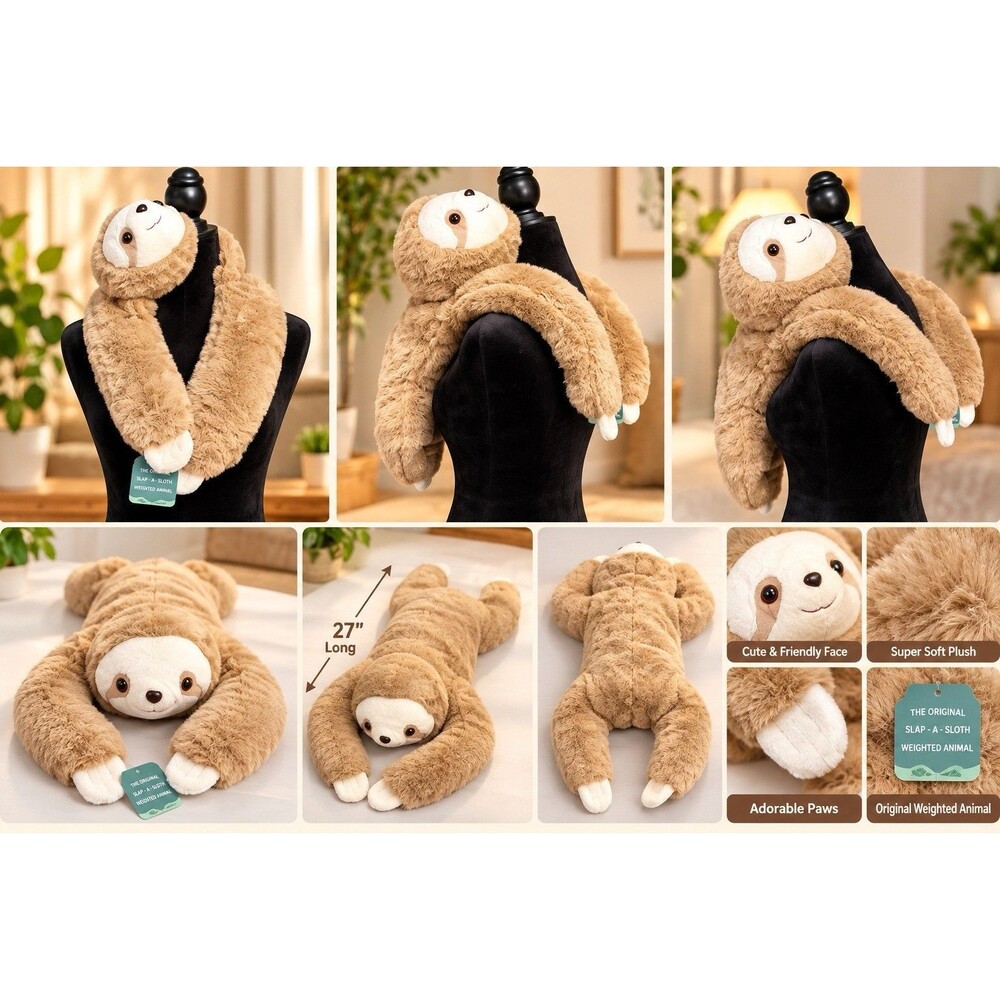 Sunnie The Sloth Weighted Hug Animal (feels Like An Actual Hug)